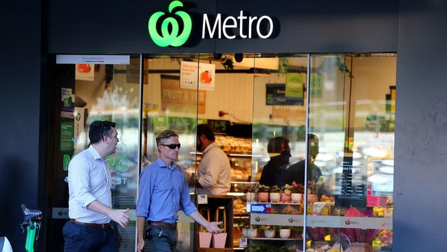 Woolworths Metro stores have been hit by lower foot traffic in CBDs and near train stations due to Covid. Picture: David Clark