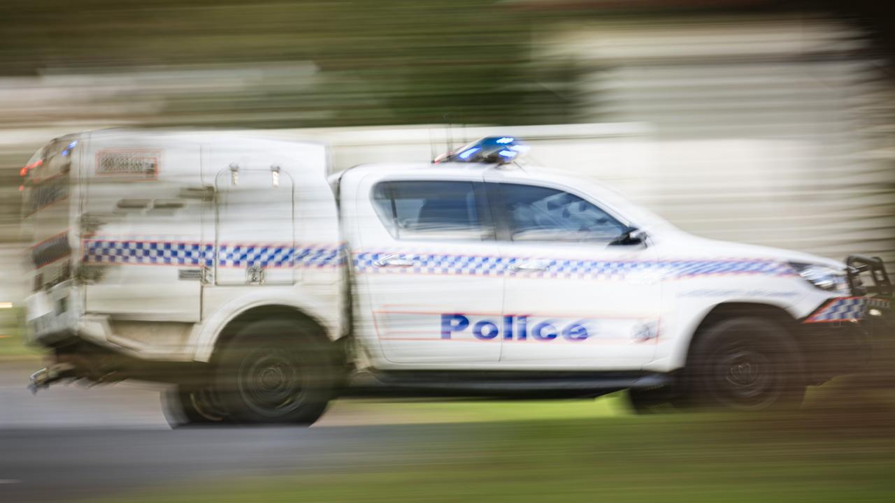 Two men in their 50s were involved in a two-vehicle car accident that blocked one lane of the Bruce Highway at Benaraby, 20 minutes south of Gladstone, for a period of time on Monday morning. Picture: Kevin Farmer