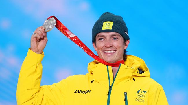 Scotty James with his silver medal at the Beijing Olympics in 2022. Photo by Maja Hitij/Getty Images