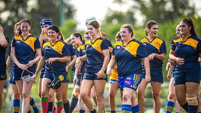 Rugby Union - Gympie Hammers celebrating the win. Picture: Leeroy Todd