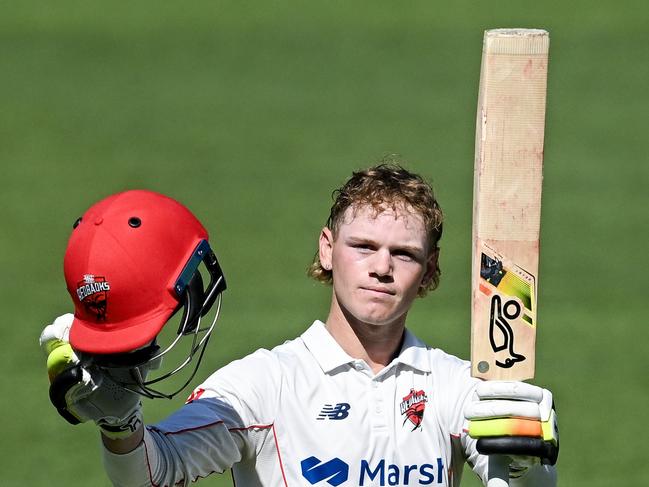 Jake Fraser-McGurk posted the fastest List A ton in history and a Shield century against his former state Victoria late last year. Picture: Mark Brake/Getty Images