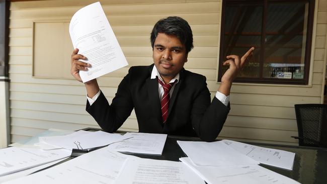 Chinmay Naik is taking Monash University to court over a fail grade Picture: Alex Coppel