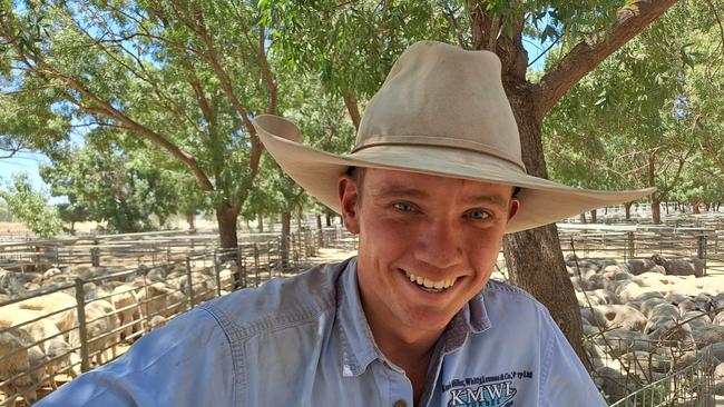 Buyer Jack Witty of KMWL Forbes at the Deniliquin sheep sale. Picture: Jenny Kelly