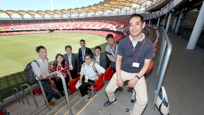 Tetsuro Koga (front Right) with members of the Taiwan Government delegation. Pic Mike Batterham