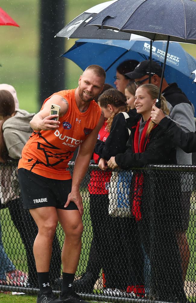 Jake Stringer at training. Picture: Graham Denholm/Getty Images