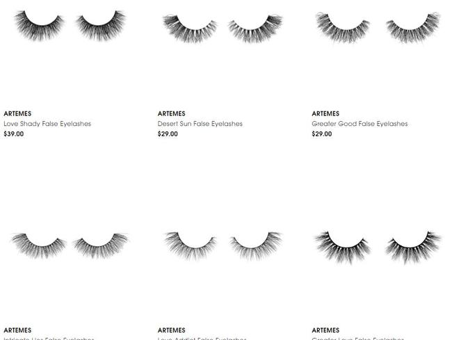 Artemes Lashes on the Sephora Australia website.