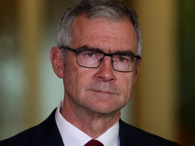 Chief Executive Officer Australian Chamber of Commerce and Industry James Pearson  at a press conference at Parliament House in Canberra.