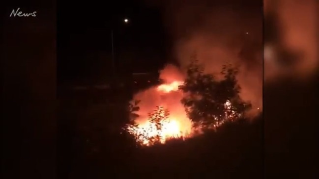 Car fire on the M1, Gold Coast