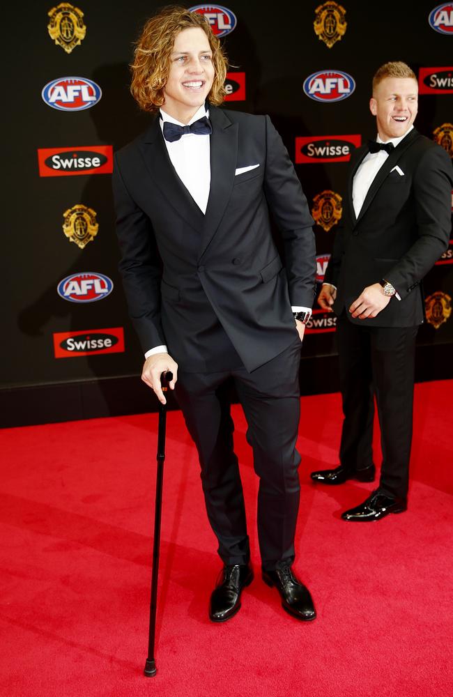 Nat Fyfe arrives at the Brownlow count. Picture: Michael Klein