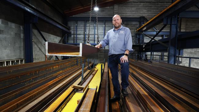 Edcon Steel managing director Hugh Edmonds at the company’s headquarters in Brookvale, Sydney. Picture: John Feder