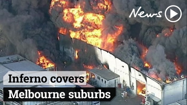 Chemical factory blaze: Black clouds of smoke cover Melbourne