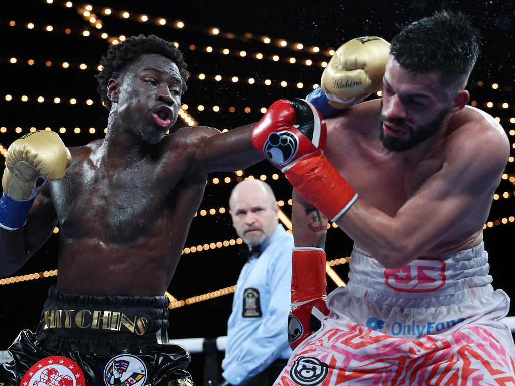 Richardson Hitchens (L) is undefeated in 18 fights and is the mandatory challenger to Paro’s title. Picture: Al Bello/Getty Images