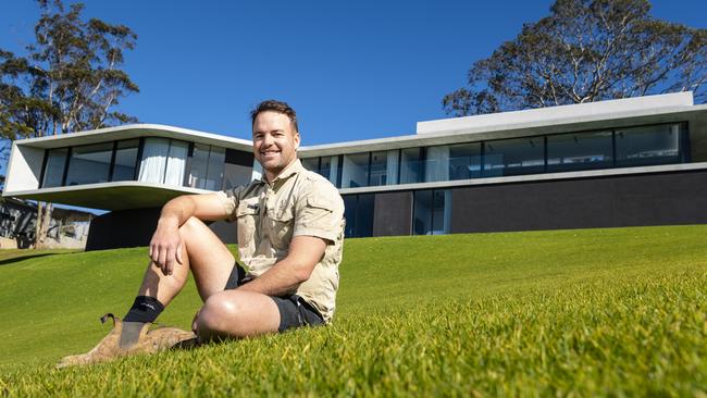 Builder Stuart Valdal of Valdal Projects with the Cliffhanger. Picture: Kevin Farmer