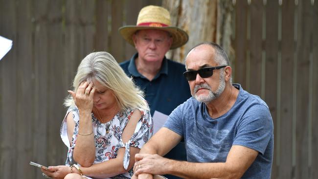 Concerned neighbours of the Lovell family at a community meeting on Thursday. Picture: John Gass