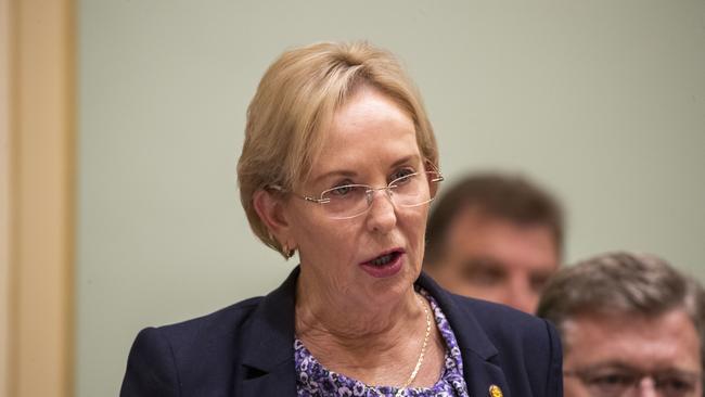 Queensland LNP Member for Mudgeeraba Ros Bates speaks during Question Time at Parliament House in Brisbane, Wednesday, February 5, 2020. Photo: Glenn Hunt