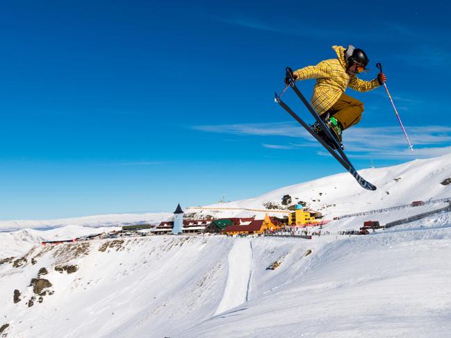 Getting some air at Cardrona.