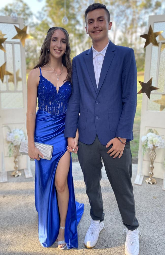 Zoe Scott arrives at the 2024 Gympie State High School graduation formal.