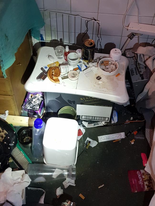 Squatters had set up makeshift kitchens and bathrooms.