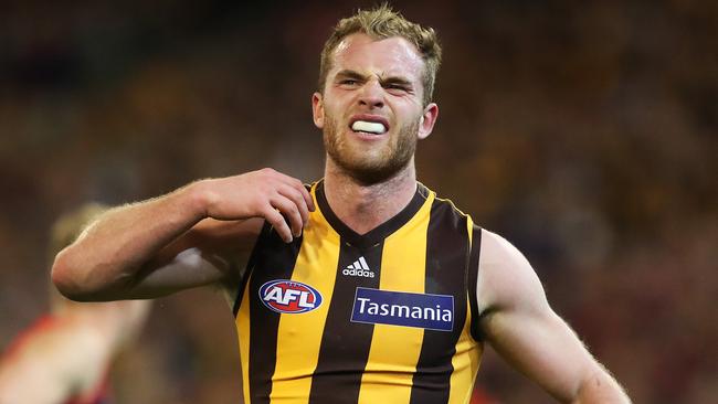 Despite being the hot favourite for the Brownlow all year, faith in Hawthorn's Tom Mitchell is wavering among punters. Picture: Phil Hillyard