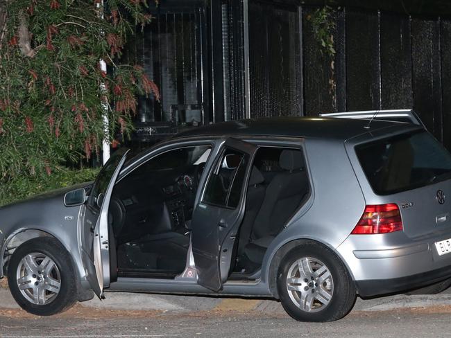 Police have arrested a male after a Volkswagen Golf was chased to a car park next to Yagoona Railway Station. Three men ran from the car and were chased a short distance before one of the males was arrested by Police. Upon inspection of a black bag he was carrying, Police located a shot gun and other items. The male was arrested and the car towed from the scene. An extensive search of the area by Polair and the Dog unit failed to locate the other two occupants. Pics Bill Hearne