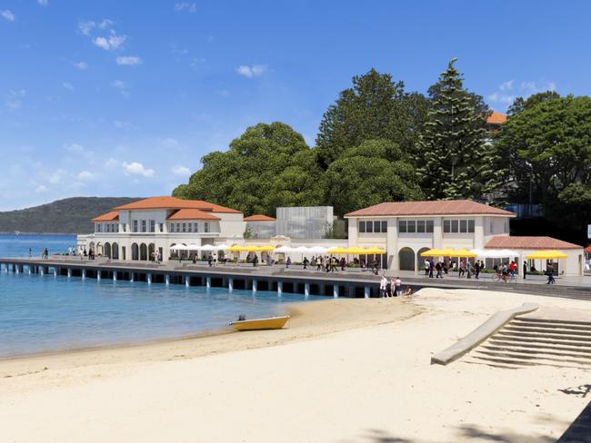 An artist's impression of the public space created after the former Sea Life Aquarium building is demolished. Picture: NSW Government