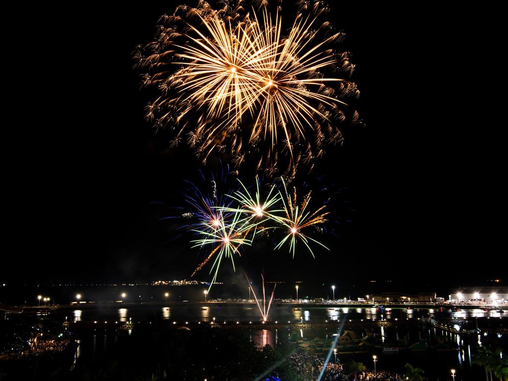 DARWIN, AUSTRALIA Sunday, 31 December, 2023:DARWIN NEW YEARS EVE 2023 9pm fireworks at Darwin Waterfront. Picture: Pema Tamang Pakhrin