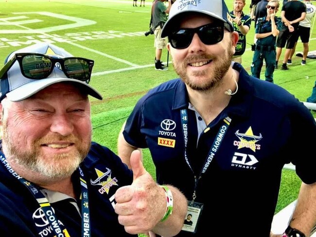 Triple M's Dave Peters and Jay Shipston are the official game day hosts for the NQ Cowboys and will host the Eels v Roosters match in Mackay at BB Print stadium.