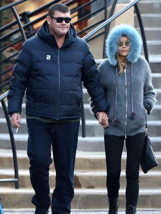 Australian Billionaire James Packer puts his Mariah Carey troubles behind him as he snuggles up to a mystery blonde while vacationing in Aspen. James held hands with his new girl as they hit the town with friends during the day. Perhaps James is trying to throw his new relationship in Mariah's face, as Mariah does have a home in Aspen and is always their for the holidays. Picture: BACKGRID
