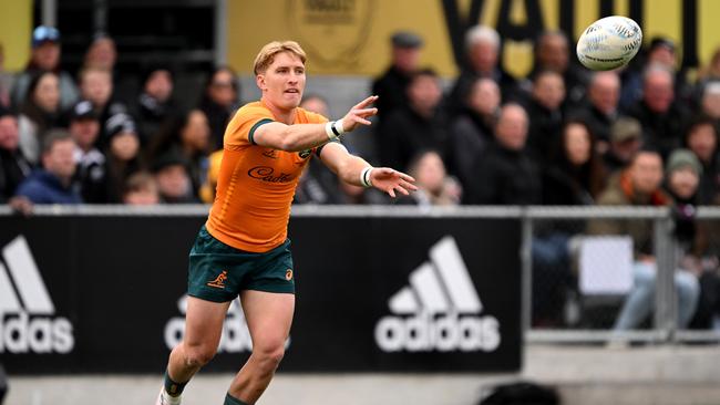 Australian halfback Tate McDermott pleaded with fans not to give up on the Wallabies. Picture: Getty