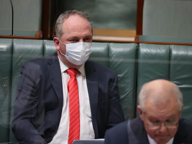 CANBERRA, AUSTRALIA NewsWire Photos AUGUST 26, 2021Barnaby Joyce during Question Time in the House of Representatives in Parliament House Canberra. Picture: NCA NewsWire / Gary Ramage