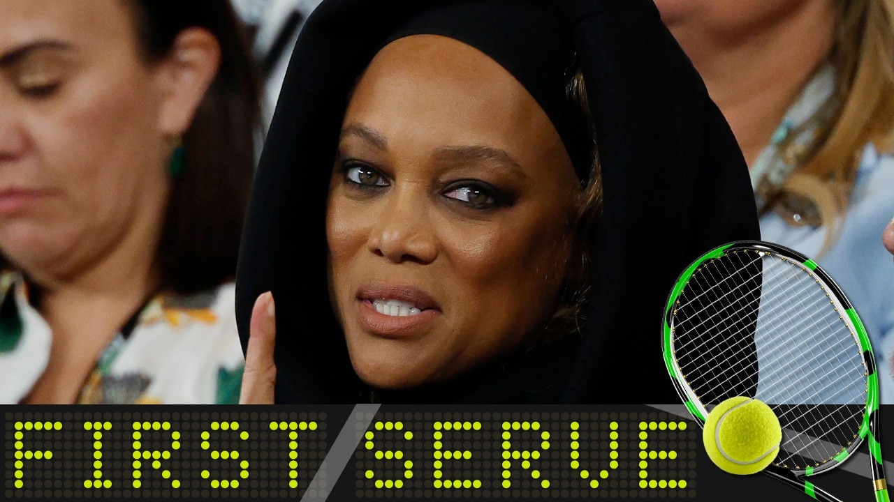 Tyra Banks’ hoodie steals the show at the tennis