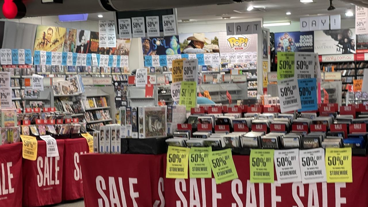 Shoppers took advantage of the sales as Sanity stores shut across the country. Picture: Alison Paterson