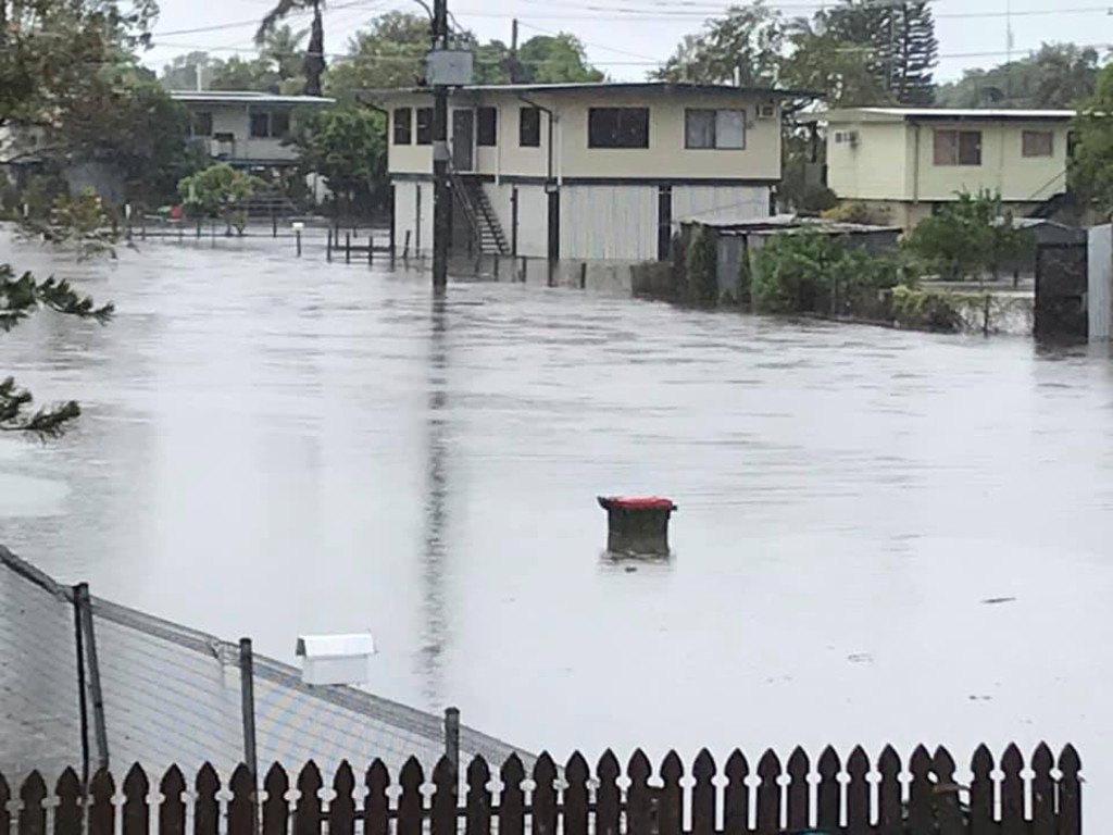 Flooding in Third Avenue, Home Hill. Picture: Valda-Norm Guy