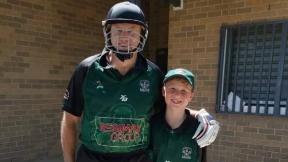 Jason and Lachlan Davis played their first game together for Eynesbury. Photo: Supplied.