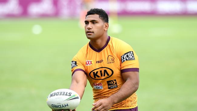 Tevita Pangai Junior has publicly backed Seibold as the coach to break the Broncos drought. Picture: AAP.