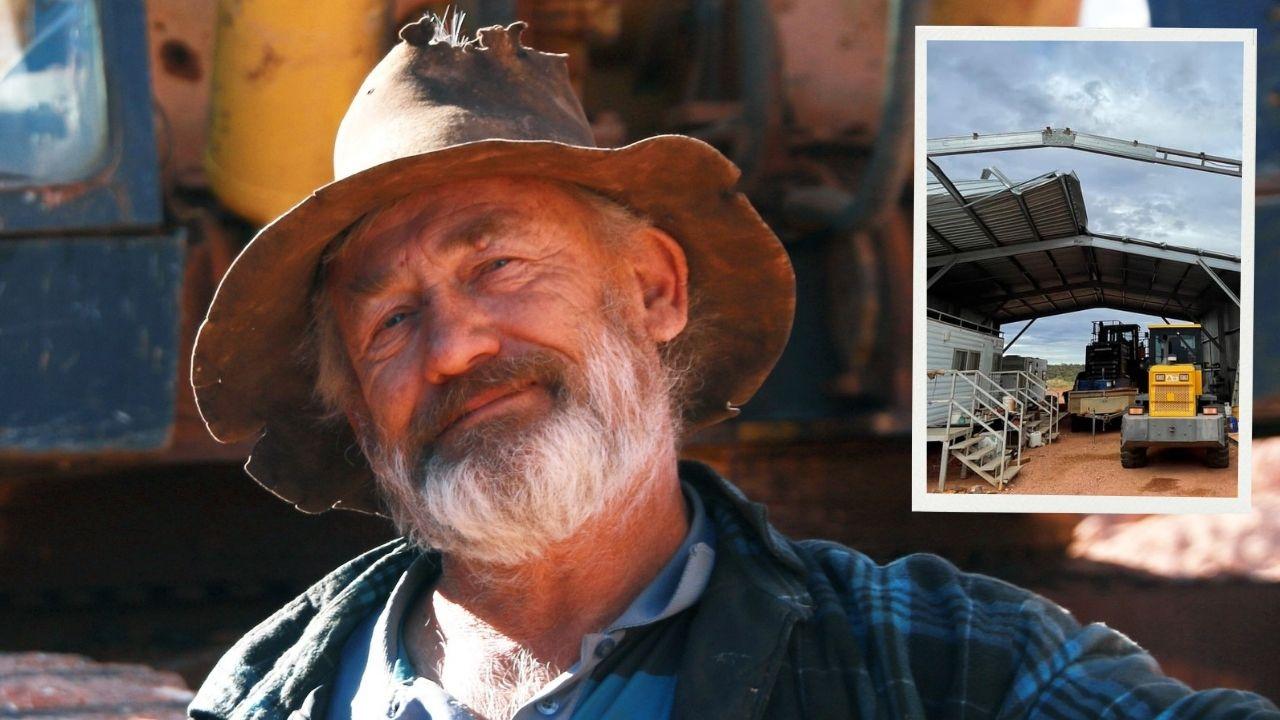 Opal miner Ron Selig sadly died after falling from a roof in Winton in Outback Queensland.