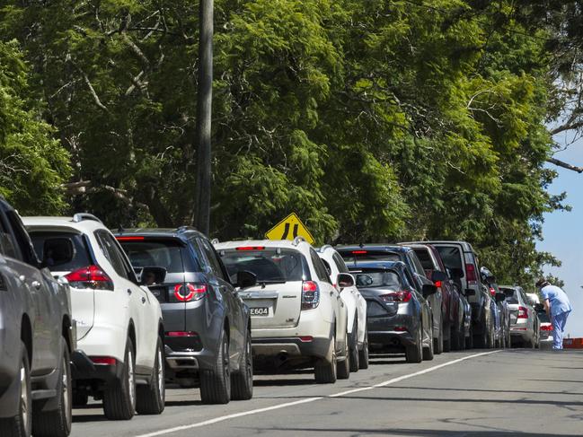 Darling Downs Health Service's COVID-19 coronavirus drive-through testing at Baillie Henderson Hospital, Tuesday, March 30, 2021. Picture: Kevin Farmer