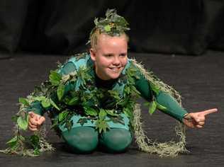 BRANCHING OUT: Lola Muir performs in costume for Section 369 of the eisteddfod on Wednesday. Picture: Jann Houley