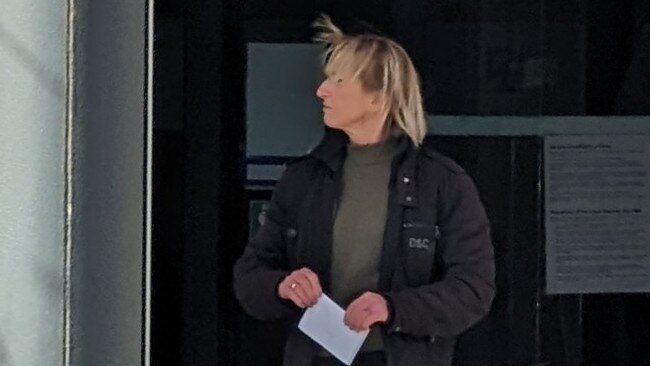 Naomi Bullock leaving Mildura Magistrates’ Court.