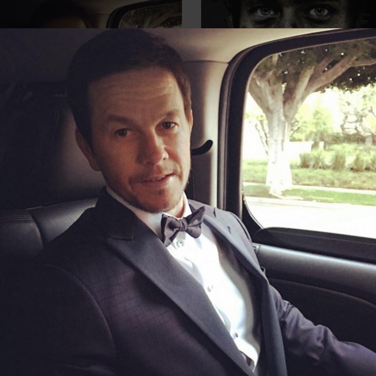 Mark Wahlberg ... “Running late to the #goldenglobes” Picture: Instagram