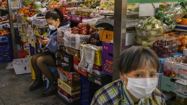 A local market in Beijing. Picture: Getty Images