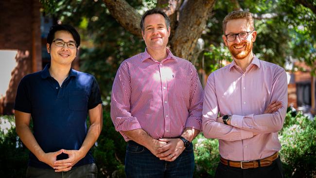 Quantum Brilliance co-founders Mark Luo, Dr Marcus Doherty and Dr Andrew Horsley.