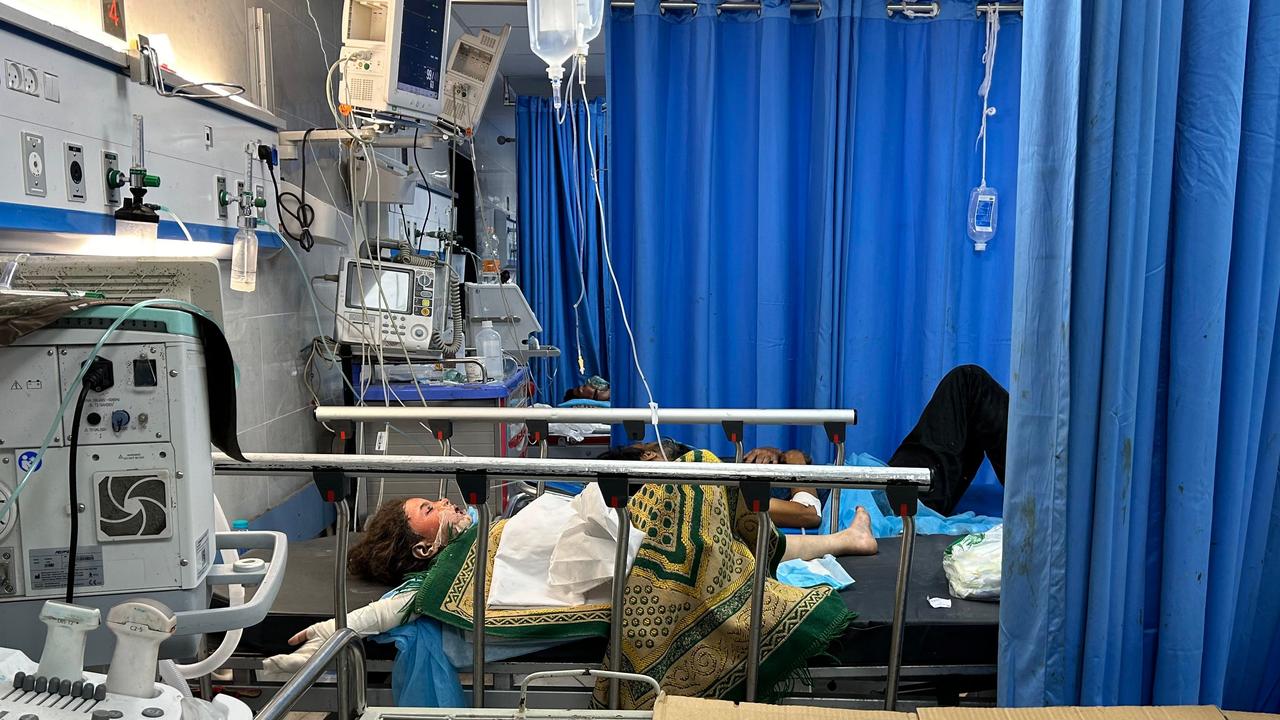 Patients receive treatment at Al-Shifa hospital in Gaza City on November 10. Picture: AFP