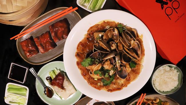 XOPP by Golden Century: Peking duck, XO pipis and Kung Pao Cod fillet with cashews. Picture: Jenifer Jagielski