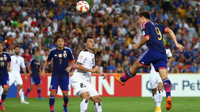 Shinji Okazaki was one of a number of Japan players to miss the target.