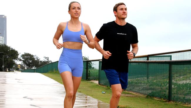 Paris Lightfoot and Brock Day pictured ahead of the Run For Resilience which is aimed at raising funds for mental health support. Northcliffe Tuesday 16th May 2023 Picture David Clark