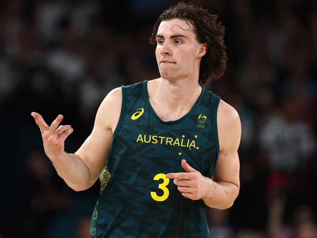 Josh Giddey during the men’s final against Serbia. Picture: Getty Images.