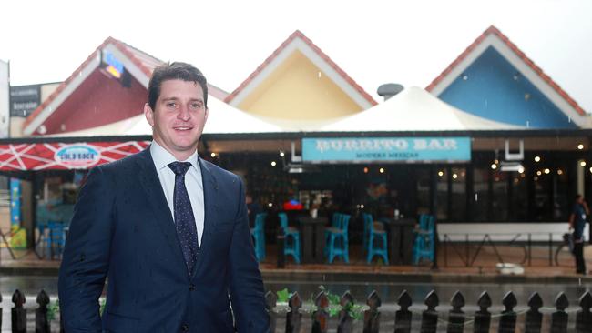 Hunter Higgins from Colliers International at 11 Nash St, Paddington, which he sold for $3.5 million. (AAP/Image Sarah Marshall)