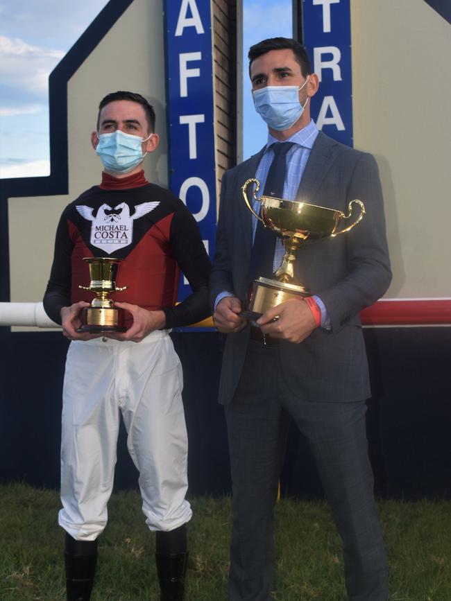 Michael Costa trained Purrfect Deal ridden by jockey Ben Thompson won the $200,000 Maclean Hotel Grafton Cup at Clarence River Jockey Club on Thursday, 8th July, 2021. Photo: Bill North / The Daily Examiner