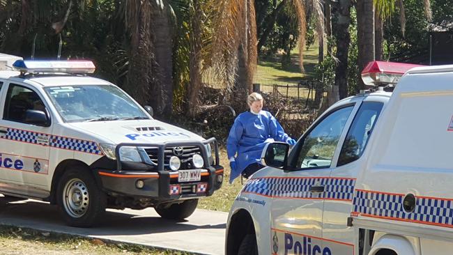 Police at the Upper Coomera home of Jarvis Farrier.